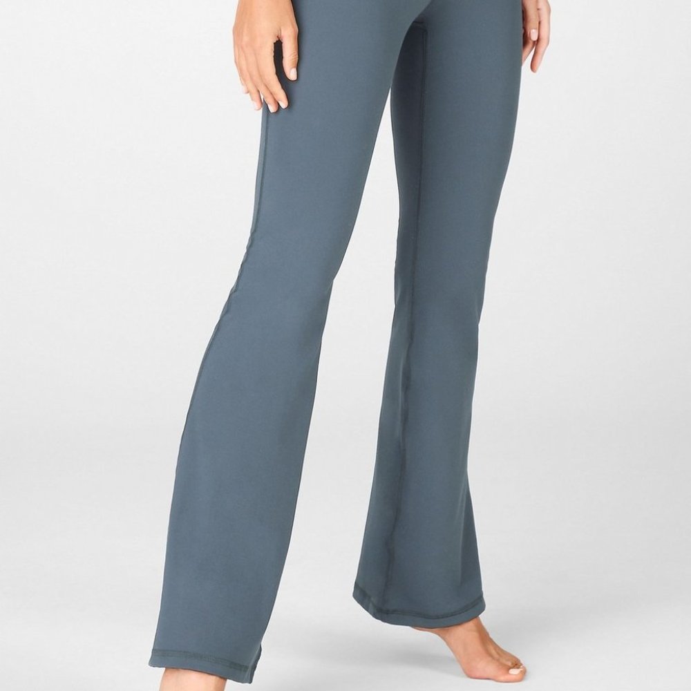 Fabletics Slate Blue Flare Leggings